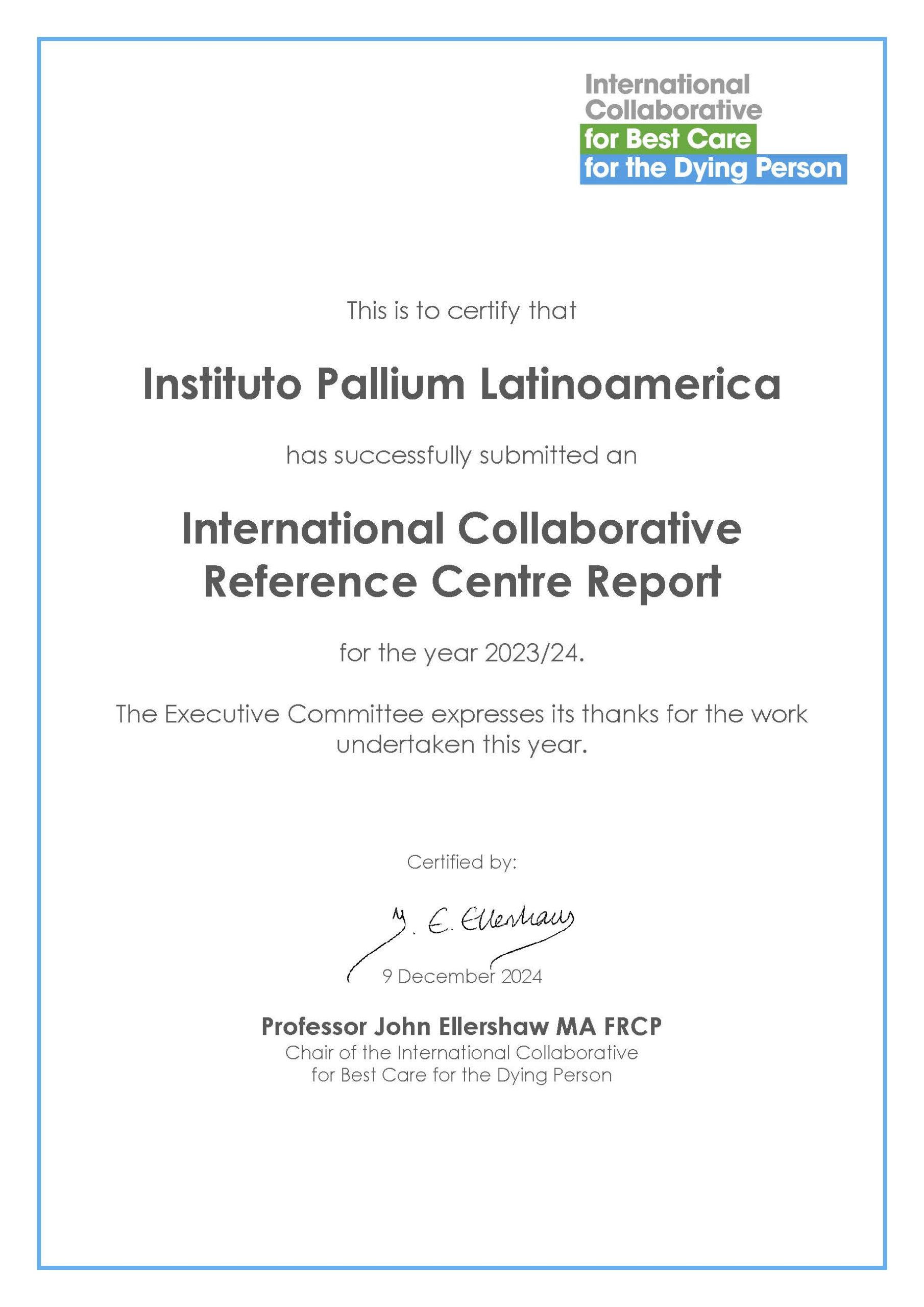 RC2 - Reference Centre certificate 2023-24